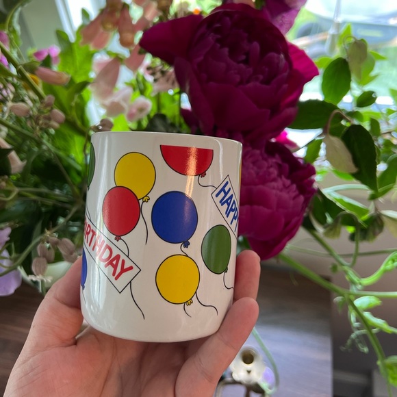 vintage happy birthday mug - Picture 2 of 5